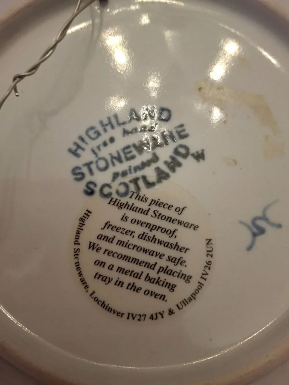 Highland Stoneware Scotland Hand Painted Landscape Plate Wall Hanging Signed